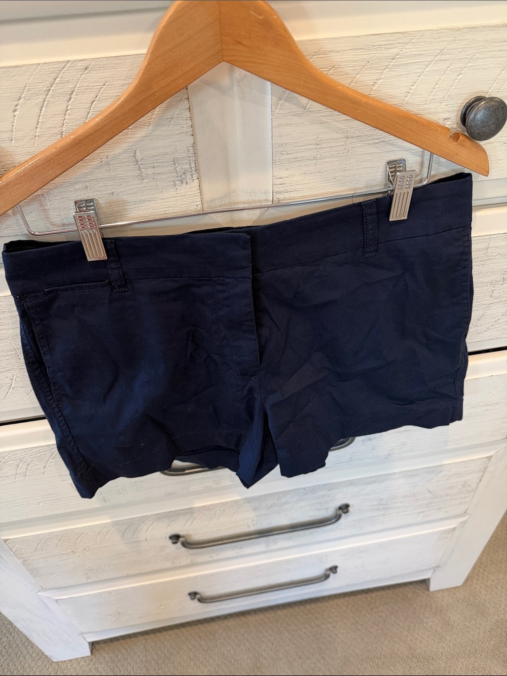 J. Crew Navy Cotton Bermuda Shorts